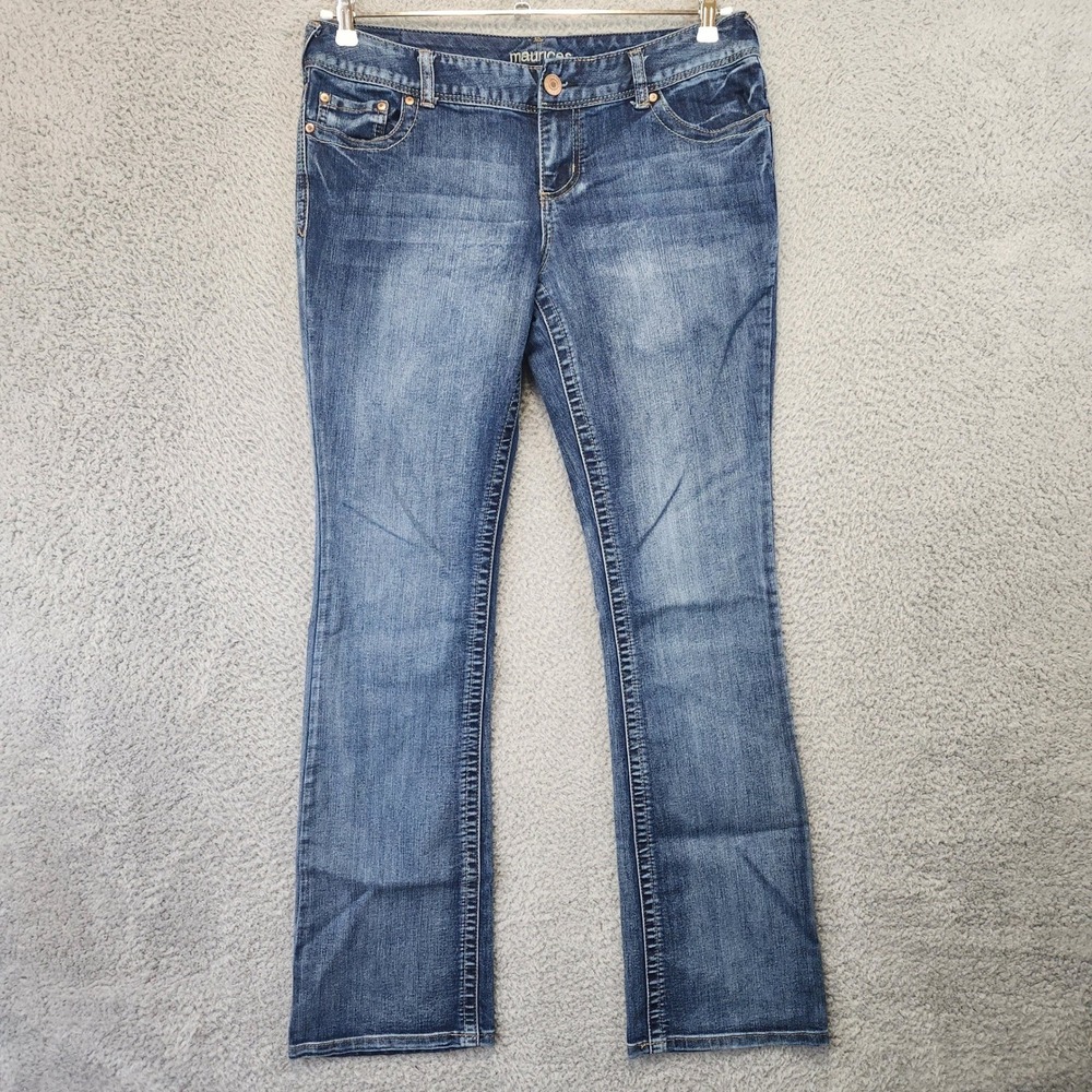 Maurices Bootcut Jeans Womens 9/10 Long (Fits 34x33) Medium Wash Mid Rise Casual